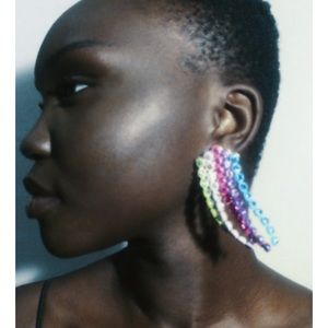 ZARA SPARKLY WATERFALL EARRINGS